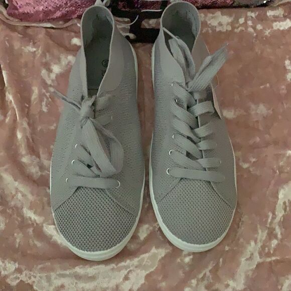 Grey Knit Sneakers - Picture 2 of 6